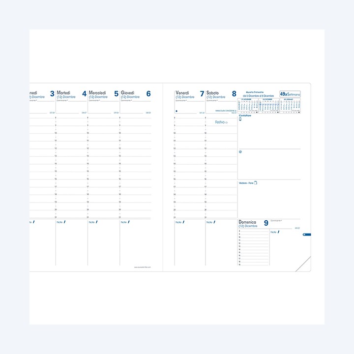 QUOVADIS Agenda settimanale Trinote — 88140 | Ecotempo