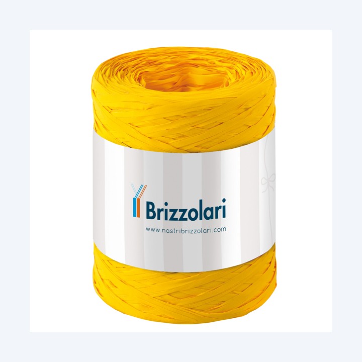 Nastro Rafia sintetica giallo 02 5mmx200mt Brizzolari | Ecotempo