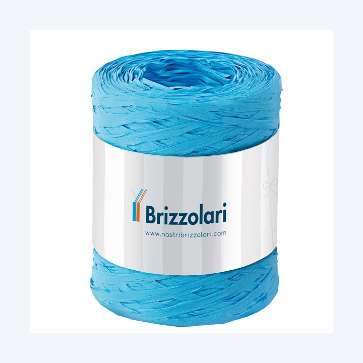 Nastro Rafia sintetica azzurro 06 5mmx200mt Brizzolari | Ecotempo