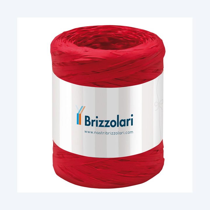 Nastro Rafia sintetica rosso 07 5mmx200mt Brizzolari | Ecotempo