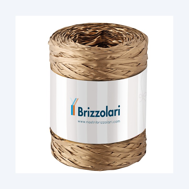 Nastro Rafia sintetica oro 33 5mmx200mt Brizzolari | Ecotempo