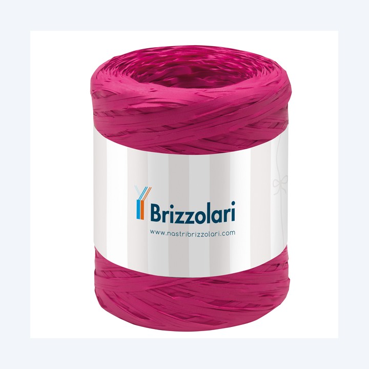 Nastro Rafia sintetica fucsia 13 5mmx200mt Brizzolari | Ecotempo