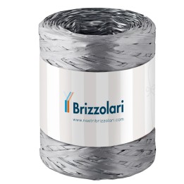 Nastro Rafia sintetica argento 44 5mmx200mt Brizzolari | Ecotempo