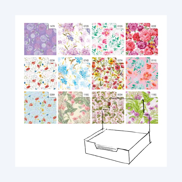 Carta regalo raso Fiori 70 x 100 cm Rex — 88307 | Ecotempo