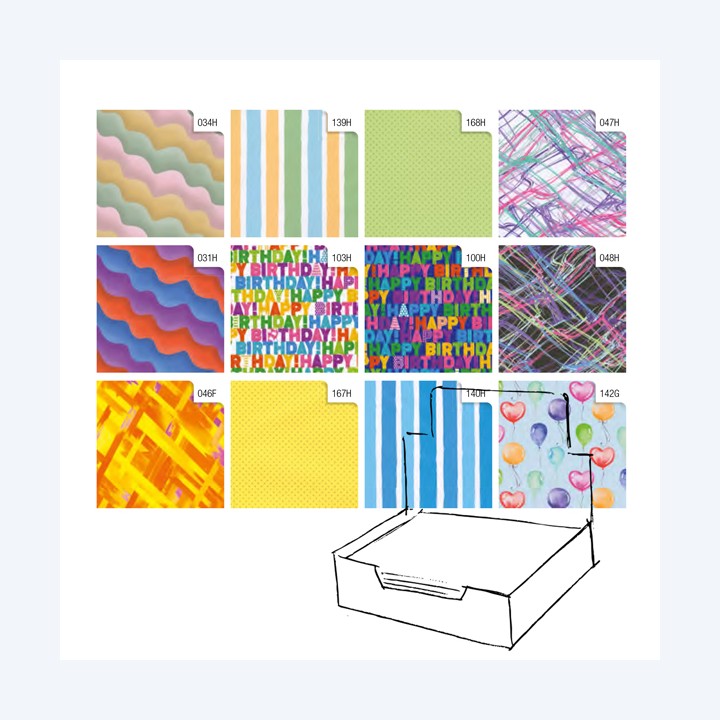 Carta regalo raso Colors 70 x 100 cm — 88311 | Ecotempo