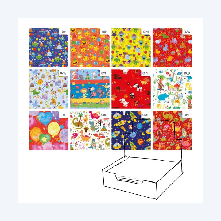 Carta regalo raso Bambini 70 x 100 cm — 88312 | Ecotempo