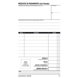 Blocco ricevute B&B/affittacamere 25/25 — 88619 | Ecotempo