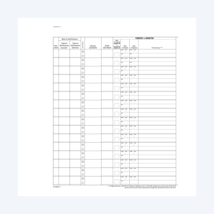Registro carico/scarico bovini 23 — 88672 | Ecotempo