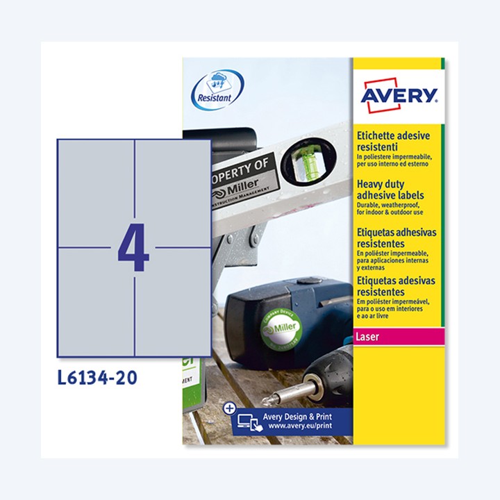 Etichette adesive L6134 in poliestere — 88818 | Ecotempo