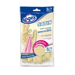 Guanti in lattice Satin taglia S crema — 88966 | Ecotempo