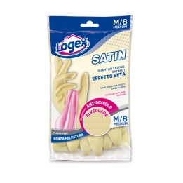 Guanti in lattice Satin taglia M crema — 88967 | Ecotempo