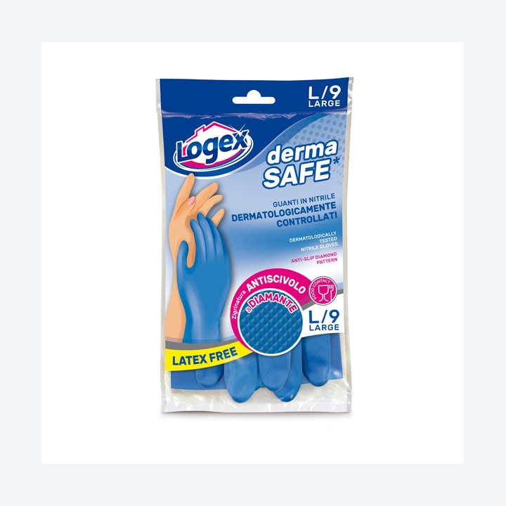 Guanti in nitrile Dermasafe taglia L — 88971 | Ecotempo