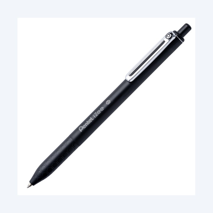 Penna a sfera a scatto iZee punta 0,7 mm nero Pentel | Ecotempo