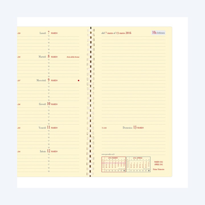 QUOVADIS Agenda settimanale Planital — 89093 | Ecotempo
