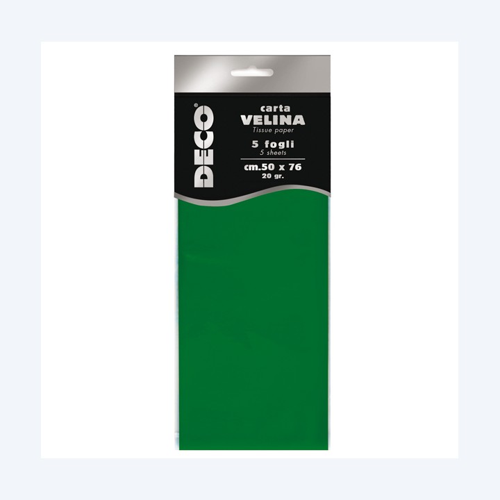 Carta velina 50 x 76 cm 20 gr verde — 89122 | Ecotempo