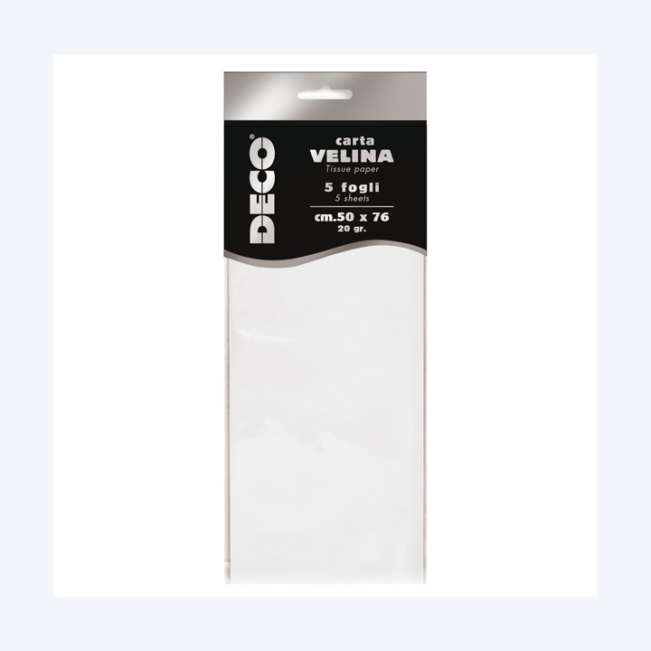 Carta velina 50 x 76 cm 20 gr bianco — 89124 | Ecotempo
