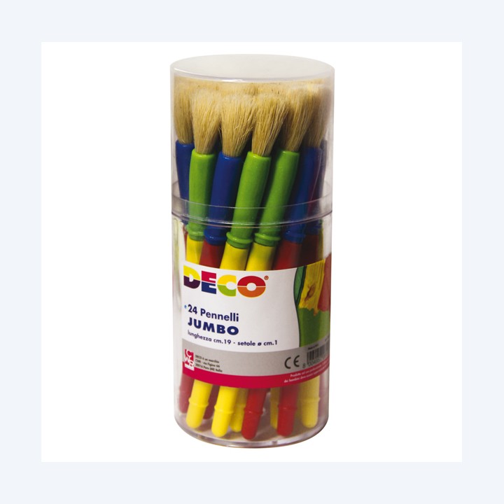 Pennellotti Jumbo Deco barattolo 24 pezzi | Ecotempo