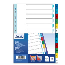 Divisori numerici 12 tacche A4 PP — 89342 | Ecotempo