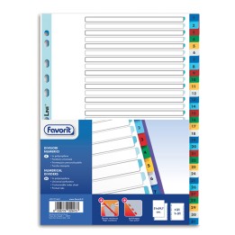 Divisori numerici 31 tacche A4 PP — 89343 | Ecotempo