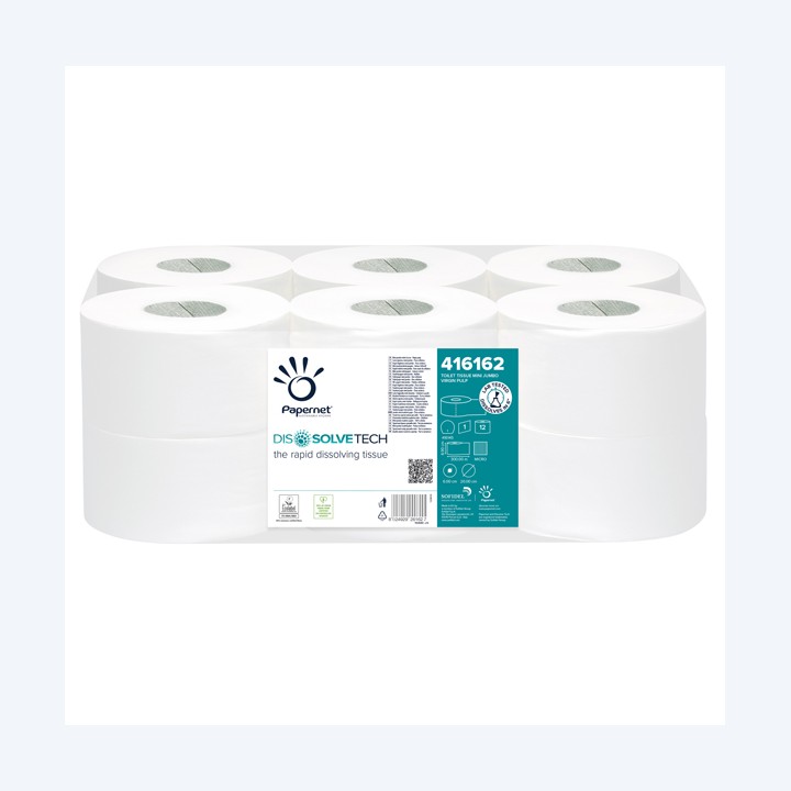 Carta igienica Mini Jumbo 8,9 cm x 300 — 89381 | Ecotempo