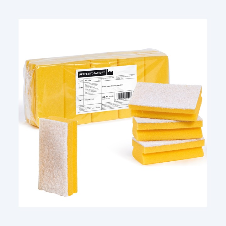 Spugna Pro Color giallo PerfettoFactory conf. 10 pezzi | Ecotempo