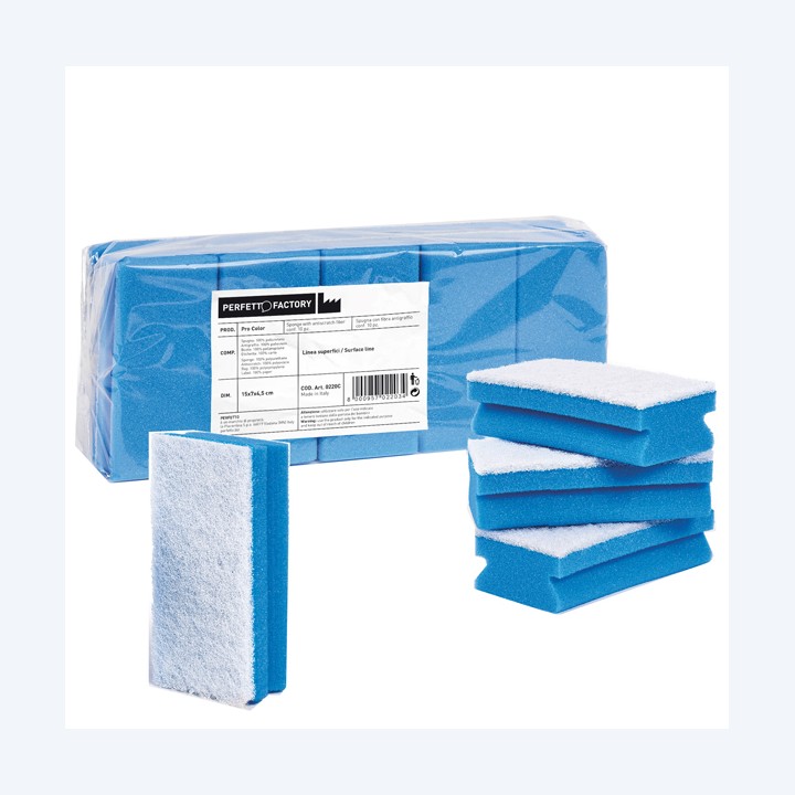 Spugna Pro Color azzurro PerfettoFactory conf. 10 pezzi | Ecotempo