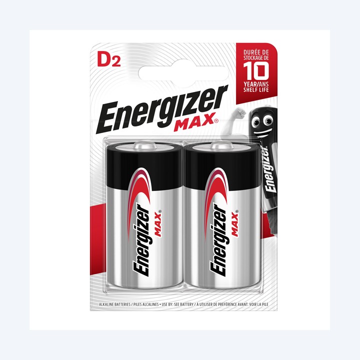 Pila torcia D LR20 Max Energizer blister 2 pezzi | Ecotempo