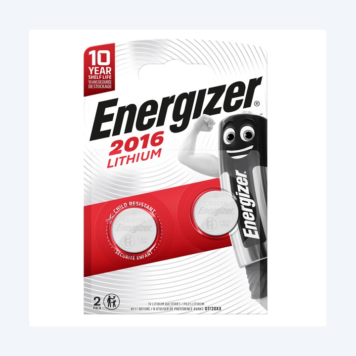 Micropila CR2016 3V a pastiglia Lithium — 89496 | Ecotempo