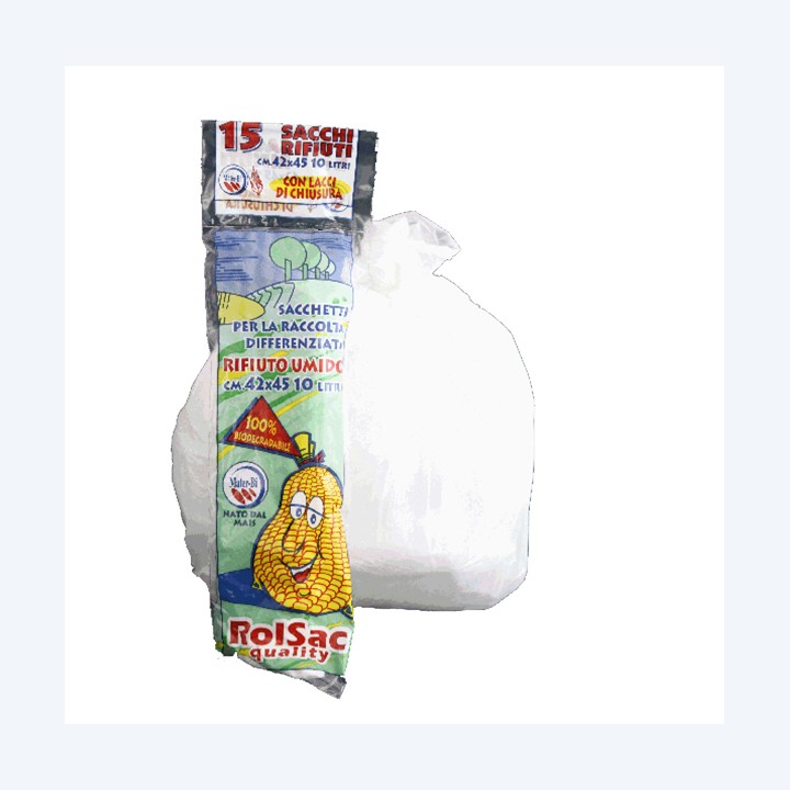 Sacchi bio 42 x 45 cm 15 L 17 micron — 89599 | Ecotempo