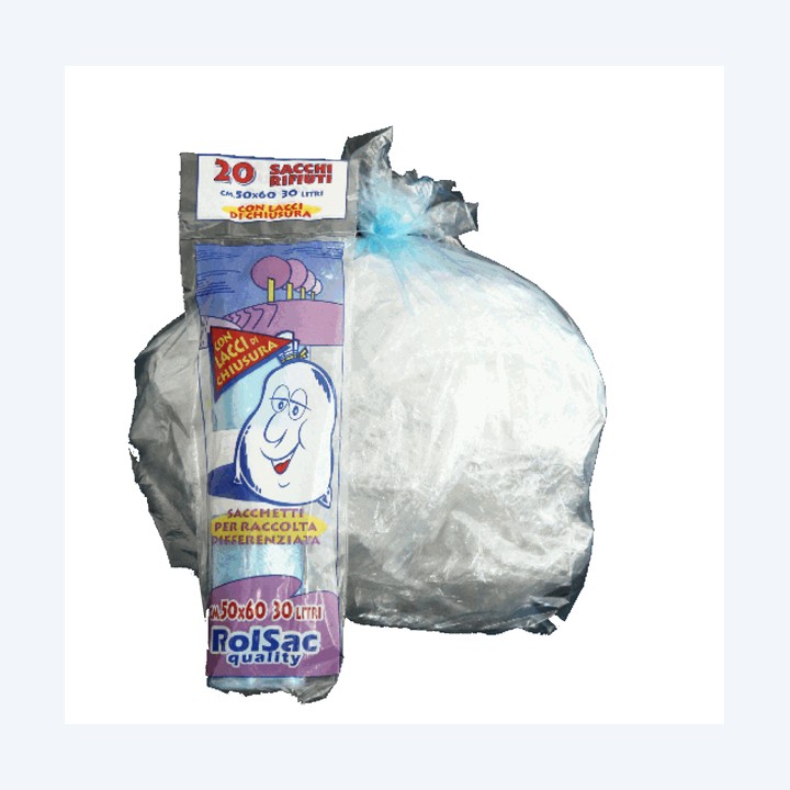 Sacchi 50 x 60 cm 30 L 16 micron — 89601 | Ecotempo