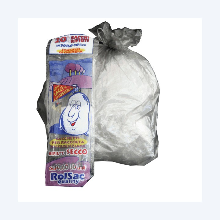 Sacchi 50 x 60 cm 30 L 16 micron — 89602 | Ecotempo