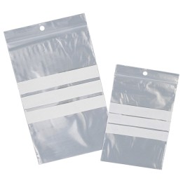 Sacchetti zip con bande scrivibili e — 89938 | Ecotempo
