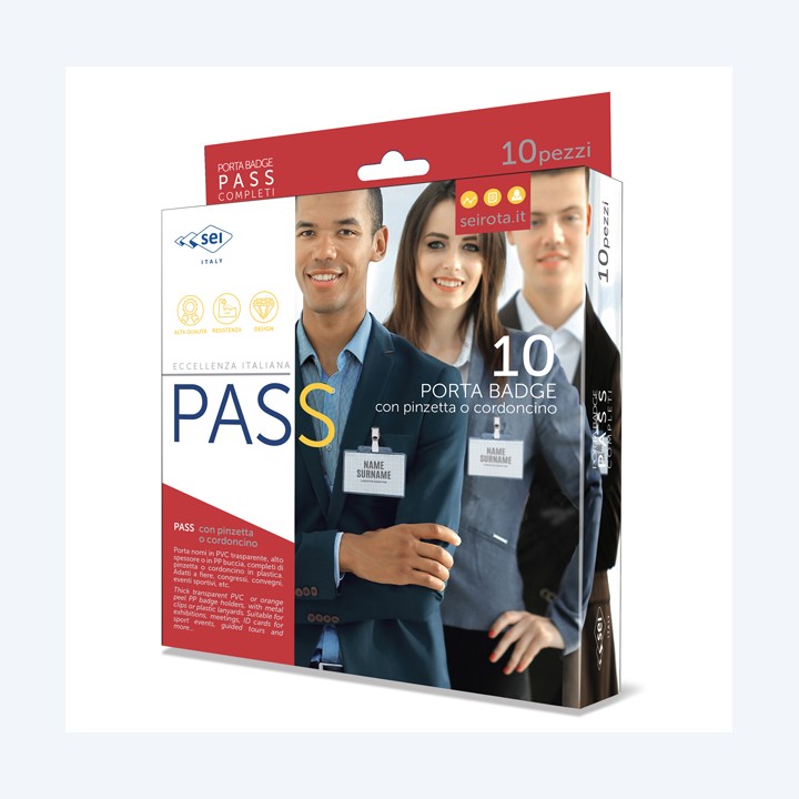 Portanome Pass 3P clip in metallo senza — 90007 | Ecotempo