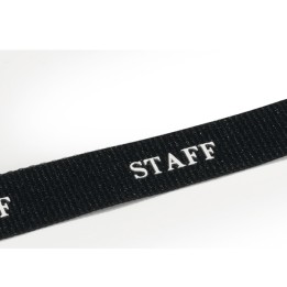 Cordoncini portabadge stampa staff nero — 90055 | Ecotempo