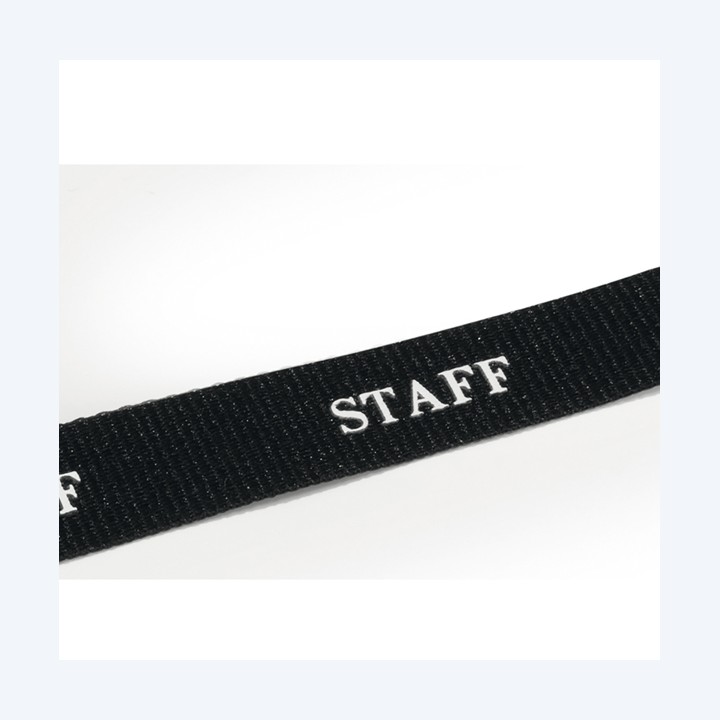 Cordoncini portabadge stampa staff nero — 90055 | Ecotempo