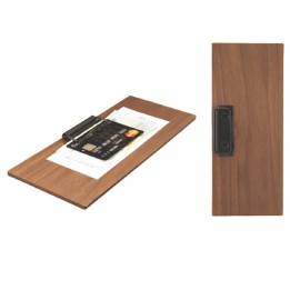 Portaconto con fermaglio 24 x 10 cm legno Securit | Ecotempo