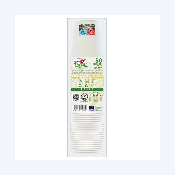 Bicchieri in carta 100 ml con marcatura — 90244 | Ecotempo