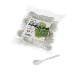 Cucchiaino monouso in CPLA 10 cm bianco — 90277 | Ecotempo