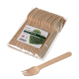 Forchette in legno 16 cm Leone conf. 48 pezzi | Ecotempo