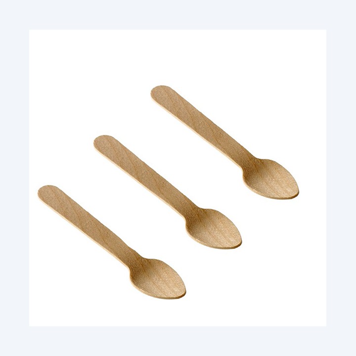 Cucchiaini in legno 9,5 cm Leone conf. 48 pezzi | Ecotempo