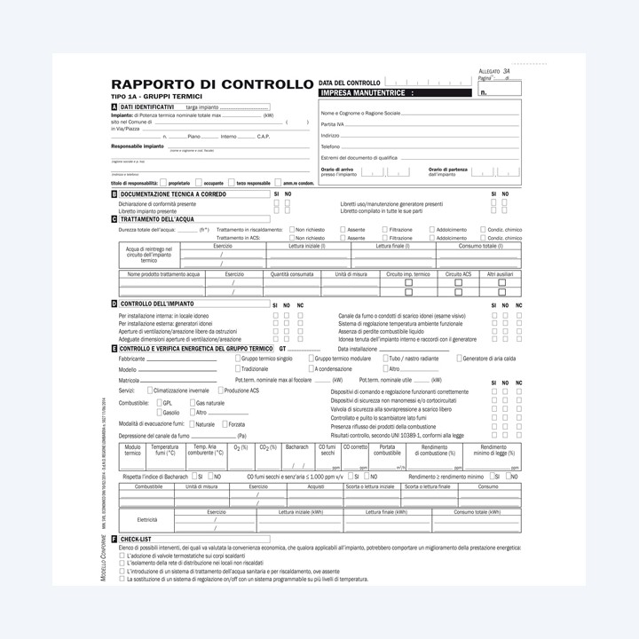 Rapporti controllo efficienza — 90741 | Ecotempo