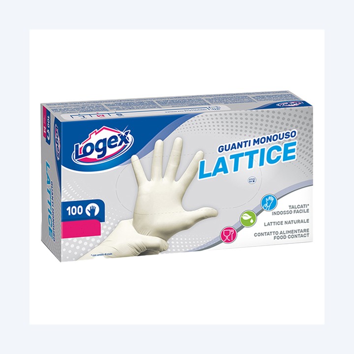 Guanti monouso in lattice tg. L Logex — 90836 | Ecotempo