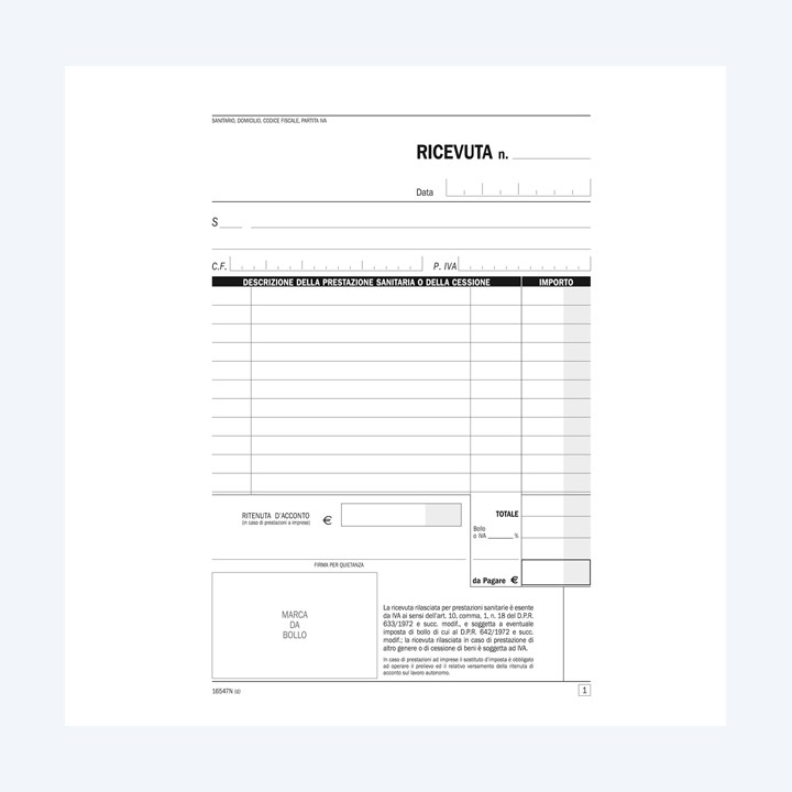 DATA UFFICIO Blocco registro — 90895 | Ecotempo