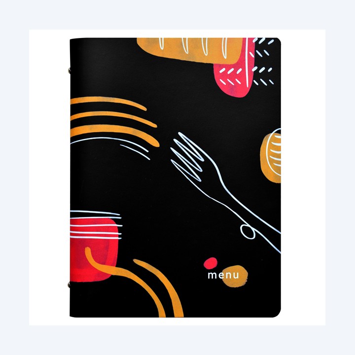 Portamenù linea Spaghetti A4 24,6x31,6 cm nero Stilcasa | Ecotempo