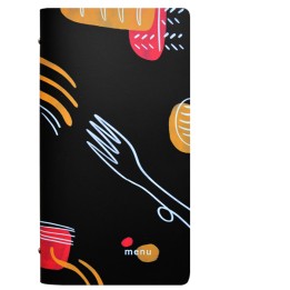 Portamenù linea Spaghetti 18x31,6 cm nero Stilcasa | Ecotempo