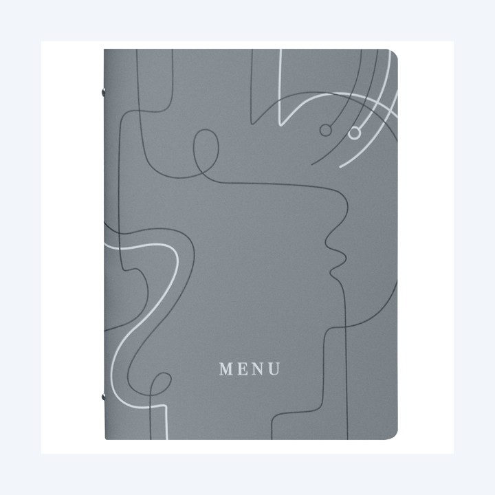 Portamenù linea Linee A4 24,6x31,6 cm grigio Stilcasa | Ecotempo