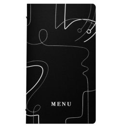 Portamenù linea Linee 18x31,6 cm nero Stilcasa | Ecotempo