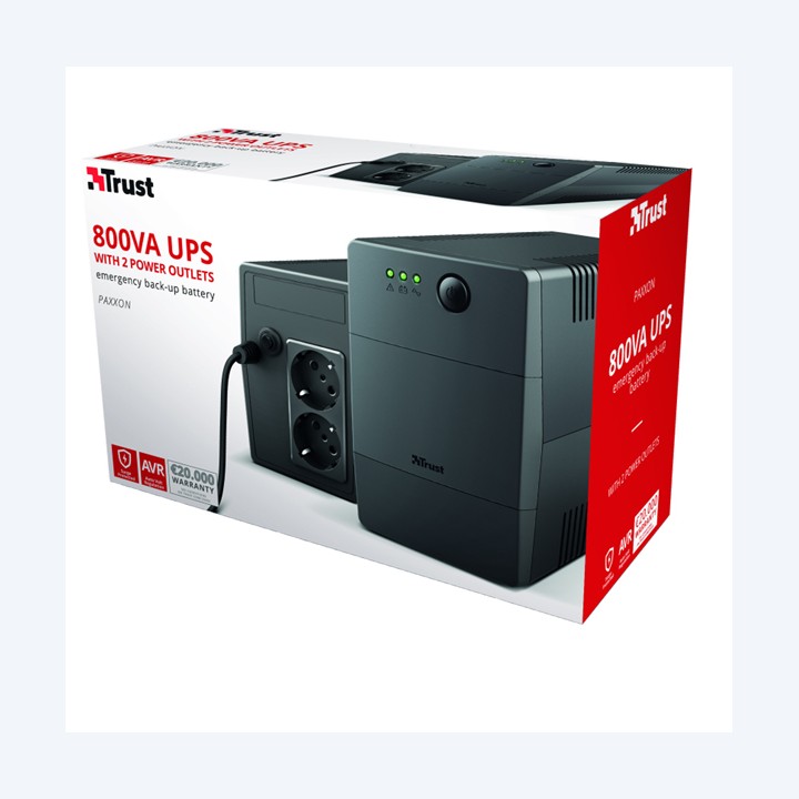 Gruppi di continuità Paxxon 800VA UPS 2 porte Trust | Ecotempo