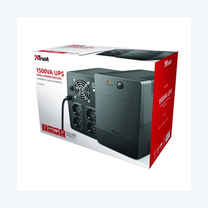 Gruppi di continuità Paxxon 1500VA UPS 4 porte Trust | Ecotempo