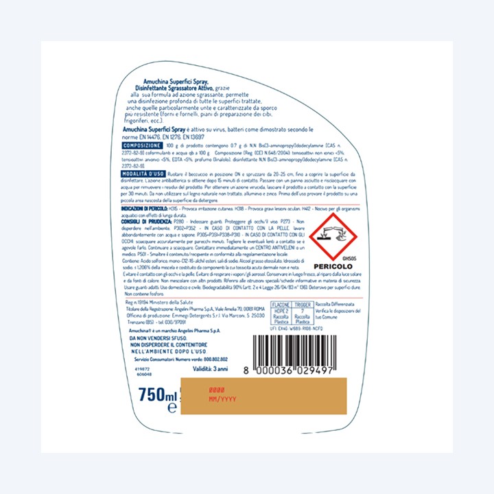 Superifici Spray Multiuso battericida e — 91201 | Ecotempo